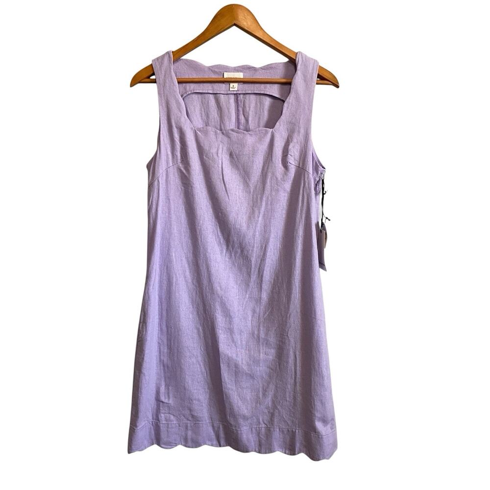FORCYNTHIA Lavender Linen Blend Sleeveless Dress Small NWT Sophisticated Boho
